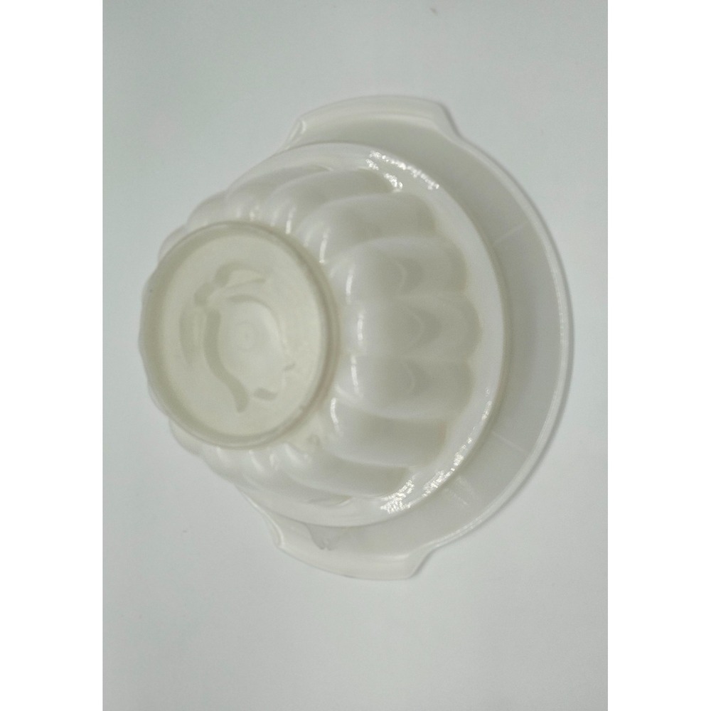 Tupperware Jel-N-Serve Vintage White Gelatin Mold Set 620 3 Piece Tulip Design - Picture 4 of 7